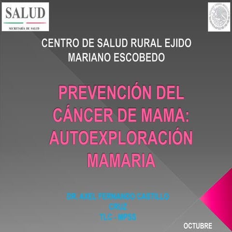 Prevención del cáncer de mama: Autoexploración mamaria