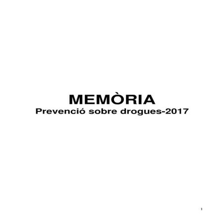 MEMÒRIA PREVENCIÓ 2017