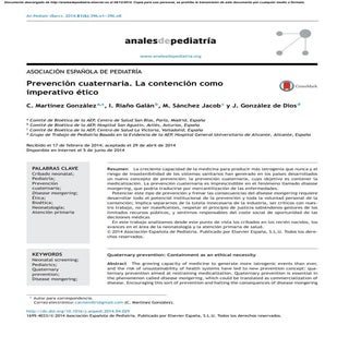 Prevencion cuaternaria en Pediatría 