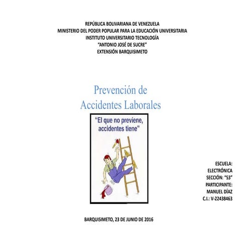 Prevencion de accidentes laborales
