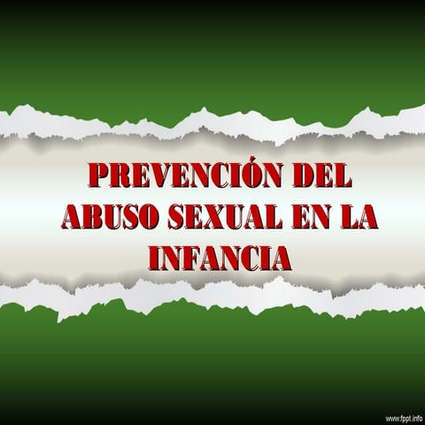 Prevencion del abuso sexual infantil 2015 | PPT