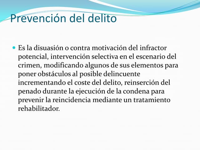 Prevencion del delito