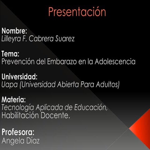 Prevencion del Embarazo en la Adolecencia