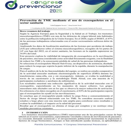 Prevención de trastornos musculoesqueléticos mediante exoesqueletos en el sec...