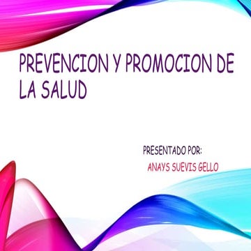 Prevencion y promocion de la salud