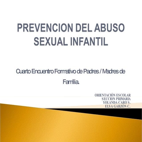 Prevension Abuso Sexual Infantil | PPT