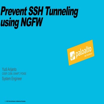 How to prevent ssh-tunneling using Palo Alto Networks NGFW