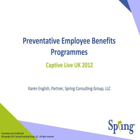 Preventative Employee Benefits Programs