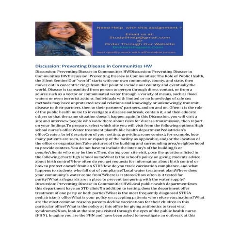 Reflection on community visit | DOCX