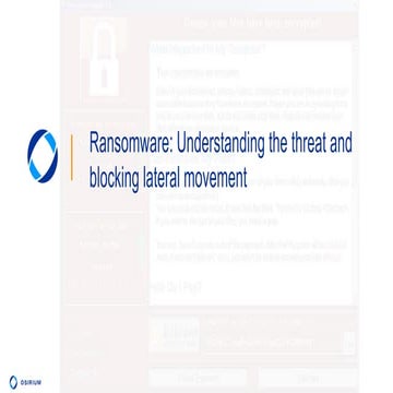 Preventing lateral spread of ransomware