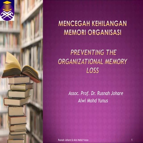 Preventing loss of organizational memory