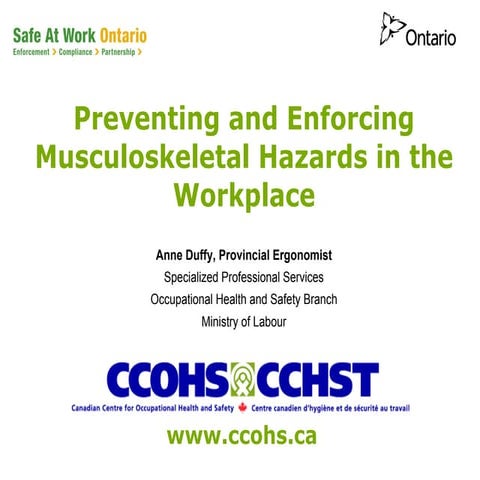 Musculoskeletal Hazards in the Workplace