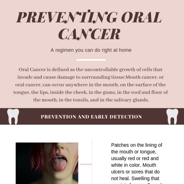 Preventing oral cancer