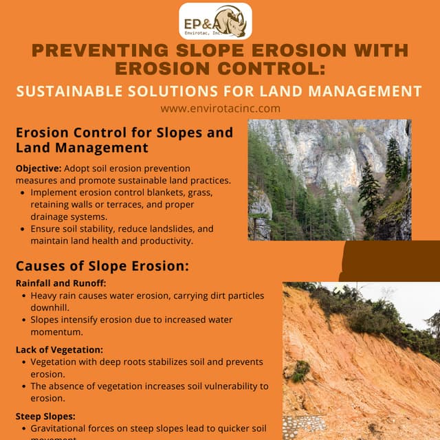 Preventing Slope Erosion With Erosion Control Sustainable Solutions for