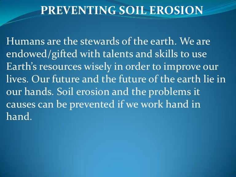 Preventing soil erosion 02 2012