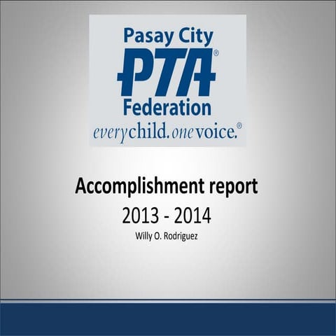 PTA Accomplishment report