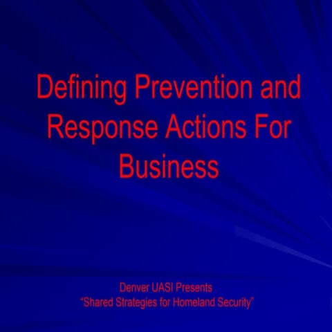 Prevention and response shared copy