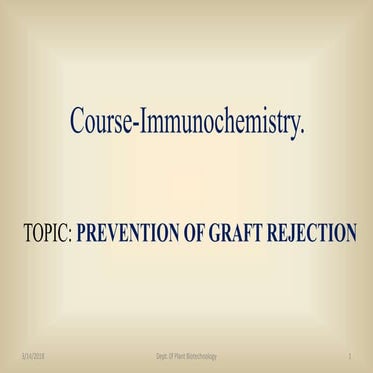 Prevention of graft rejection | PPTX