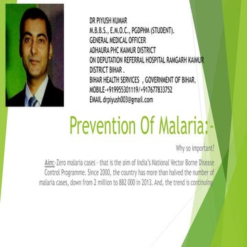 Prevention of malaria
