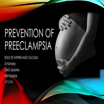 Prevention of pre-eclampsia | PPT