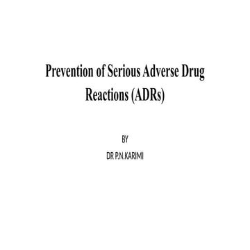 Prevention of Serious Adverse Drug Reactions (ADRs.pptx