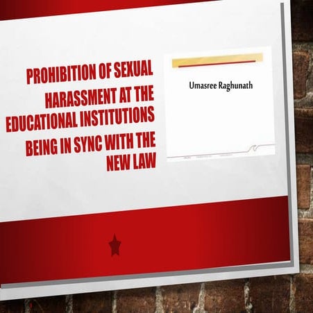 Prevention of sexual harassment at the education institutions