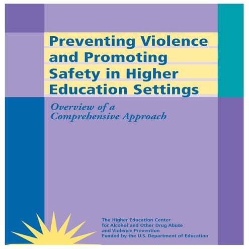 Prevention violence & promoting safety   overview of a comprehensive approach...