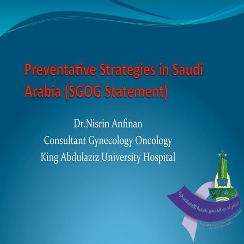 Preventive strategies in ksa