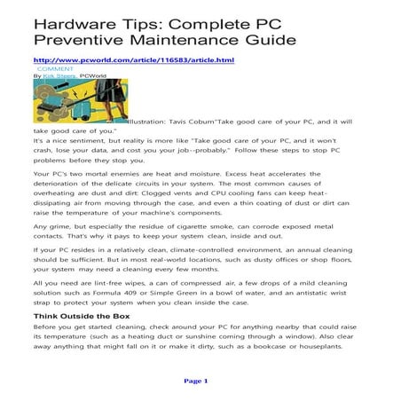 Preventive maintenance guide