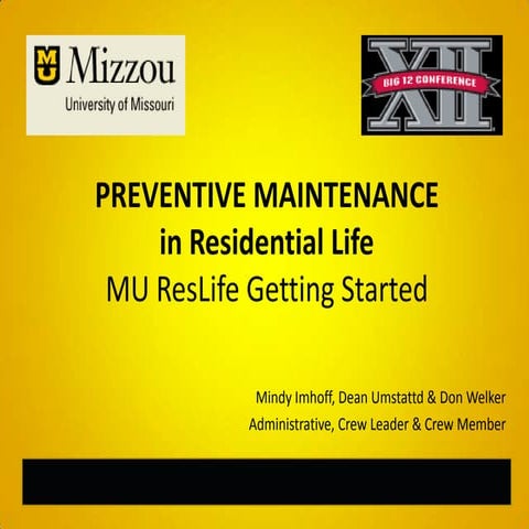 Preventive Maintenance Presentation