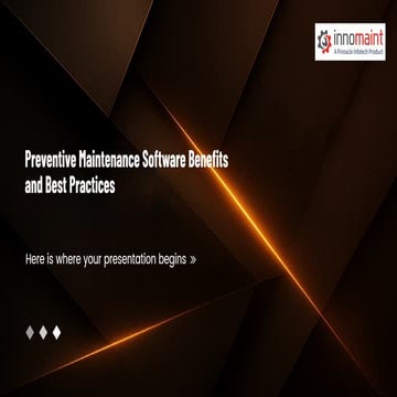 Preventive Maintenance Software. The Smart Way to Reduce Downtime and ...