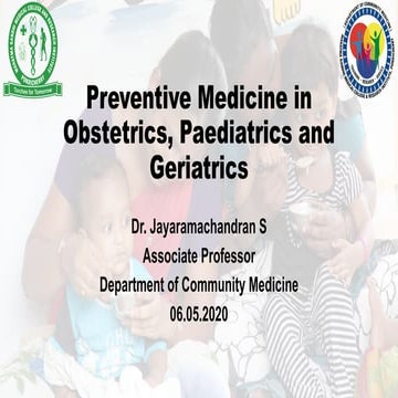 Preventive medicine and geriatrics
