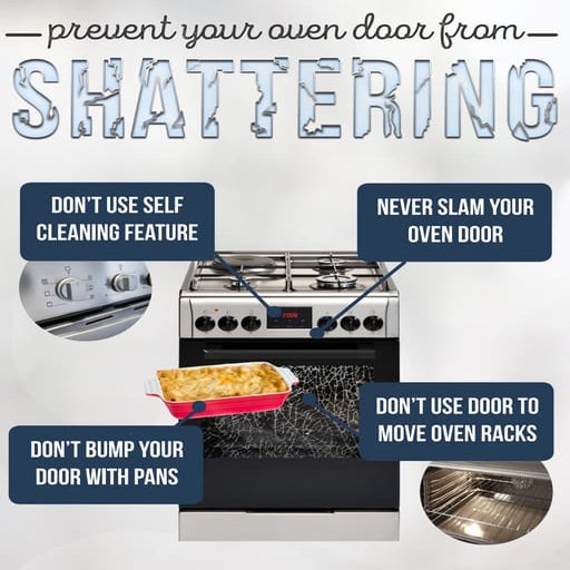 Prevent your oven door from shattering