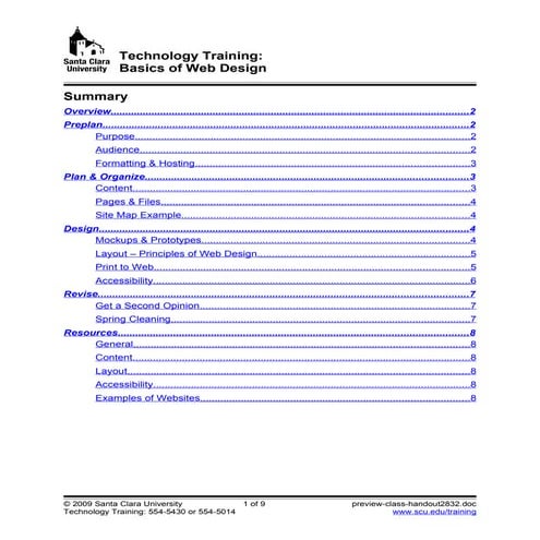 Preview Class Handout "