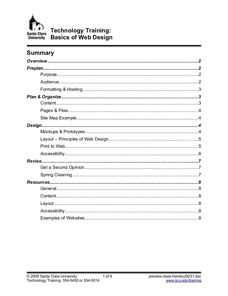 Preview Class Handout