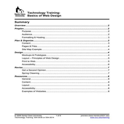Preview Class Handout "