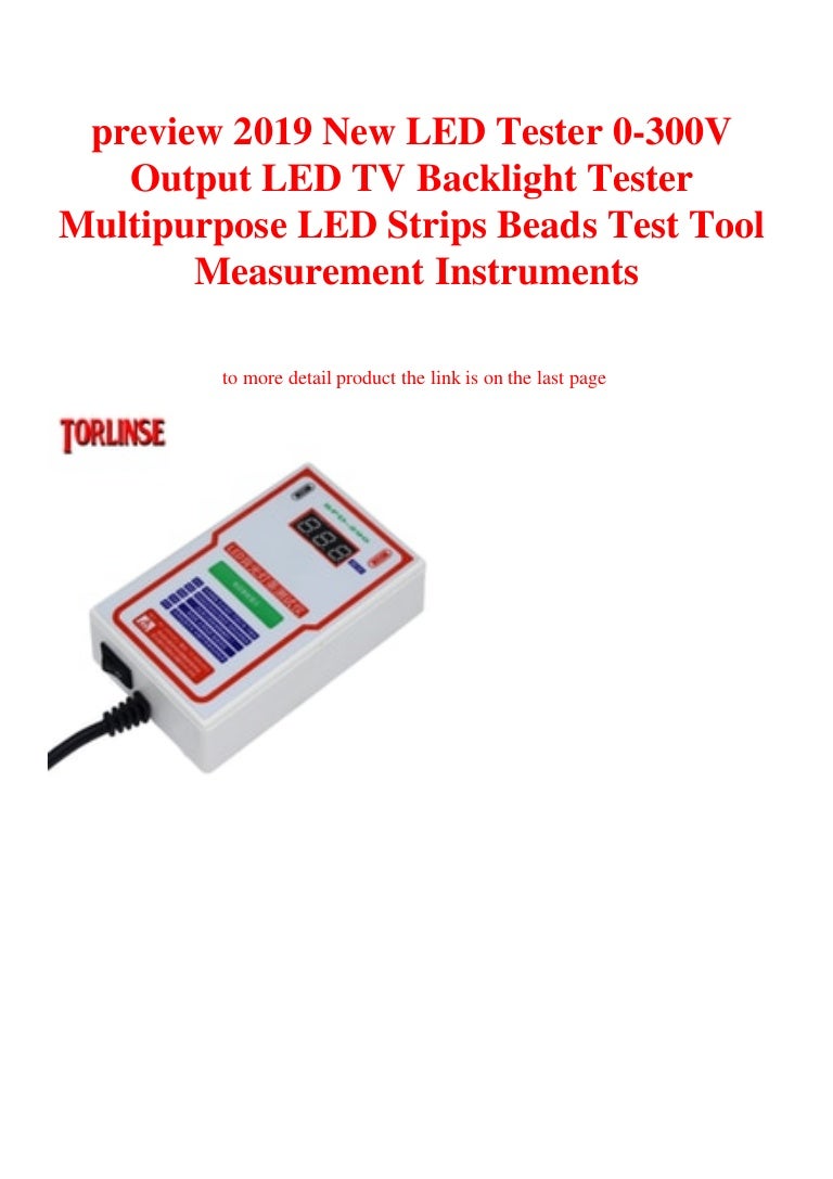 preview 2019 New LED Tester 0300V Output LED TV Backlight Tester Mul…