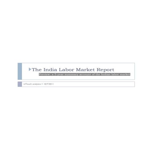 Labour market in india | PPTX