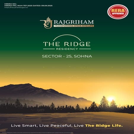 The Ridge Residency Sector 25 Sohna Affordable Luxury Housing Project
