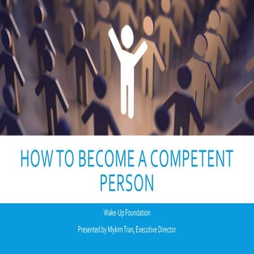 How to become a competent person | PPT