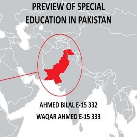 Preview of special education in pakistan