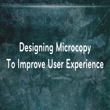 Microcopy with Des Traynor
