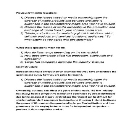 Previous ownership questions and writing frame