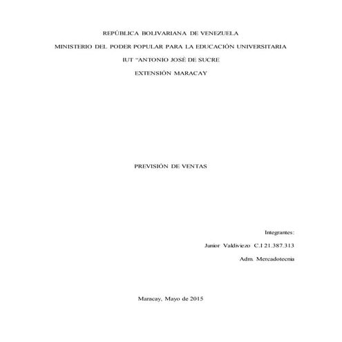 Previsión de ventas