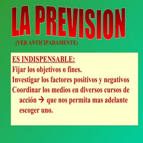 La prevision | PDF