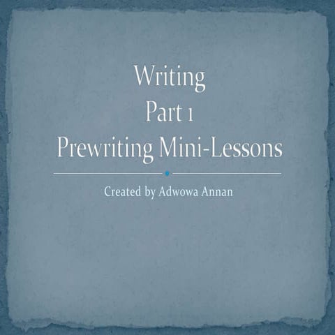 Prewriting