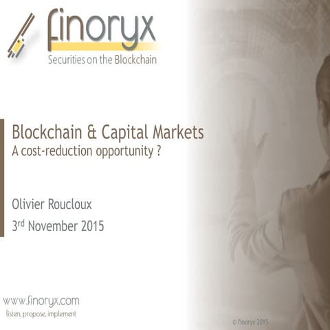 blockchain: cost reduction opportunity...