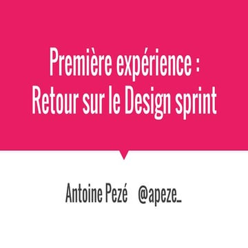 Retour d'expérience : Un Design Sprint de virtuoses - UX