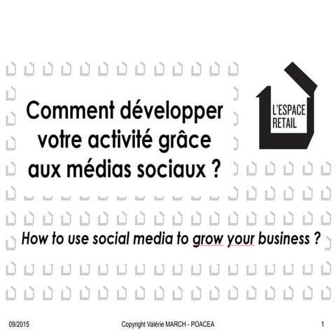 Conférence "Comment développer votre activité grâce aux médias sociaux" Maiso...