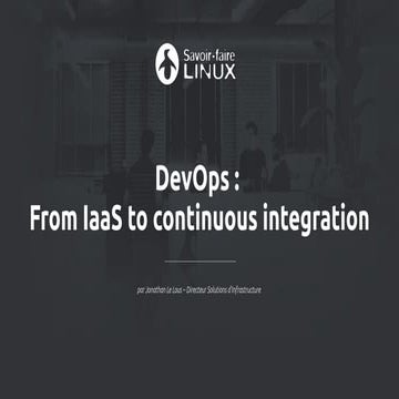 DevOps: From IaaS to continuous integration